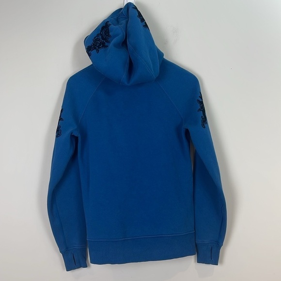 Ivivva Blue Zip Up Hoodie Kids Size 14 - Picture 5 of 9